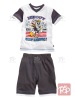 Wholesale baby wear 2011 fashion t-shirts 2011new style! 100% cotton summer fashion suit grey print t-shirt and colorfull print shorts