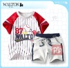 Wholesale children clothing 2011new style! summer fashion suit print t-shirt and colorfull print shorts