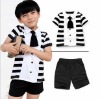 Wholesale 2011 fashion new style hotsale cotton t-shirt+pant summer boy's handsome clothing set