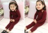 Wholesale 2011 fashion new style hotsale cotton t-shirt+pant summer girl's lovely clothing set
