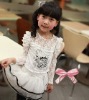 Wholesale 2011 girls fashion new lovely white chiffon clothing set