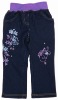 Wholesale girl denim like casual pants embroidery detail G1942#Navy