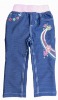 Wholesale child slim cut jeans look casual knit pants G1965#