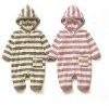 Wholesale Cotton even cap stripe connects body garments
