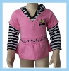 Wholesale girl's long sleeve hooded shirt