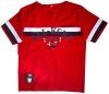 Wholesale O-neck red printed children t shirt,boy's t shirt