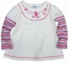 Wholesale Ready made baby girl winter cotton blouse F1961#White
