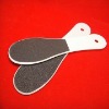 white plastic handle double sided Foot File