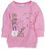 Wholesale Child knit top cotton jersey t shirt F1910#pink