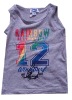 Wholesale boy's grey printed children's t-shirts with sleeveless