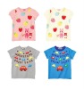 Wholesale o-neck cotton cute design kids short t shirts