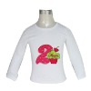 Wholesale white birthday t shirt for kids girls