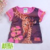 Wholesale cartoon zone cotton girls' t shirts