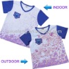 Wholesale UV cotton color change v neck t shirt
