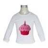 Wholesale with red cake shirt for girls birthday