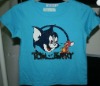 Wholesale children cat&mouse printer 100% cotton t-shirt