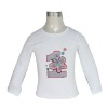 Wholesale white shirt with butterfly for girls