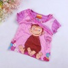 Wholesale monkey children girls' short t shirts