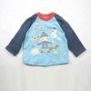 Wholesale long sleeves fleece cartoon t shirts