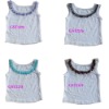 Wholesale sleeveless shirt with lace collar for kids girls