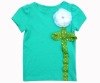 Wholesale short sleeve t shirt with flower for girls