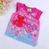 Wholesale cartoon polyster/cotton kids girls' short t shirts