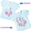 UV color change girl shirt