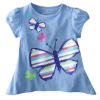 Wholesale 100% cotton girls print t shirt
