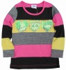Wholesale Ready wear kids new winter/autumn top F1919#plum/black/yellow
