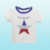 Wholesale Lovely pattern short sleeve print o-neck girl t-shirt