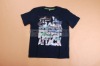 Wholesale fashion sliver glitter printed boy t shirt