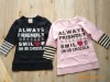 Wholesale Zebra sleeve T-shirt
