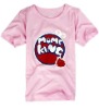 Wholesale organic cotton child t-shirts / baby girl's short sleeve t-shirt
