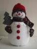 Wholesale handmade christmas decorations,high competitive,flashing snowman gift toys snoman led christmas home decoration chrismas tree