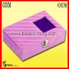 Pink cosmetic box with PVC window