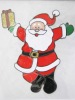 Christmas Santa Claus PVC window sticker