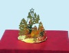 golden christmas tree of gift