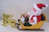 christmas santa with deer