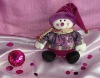 Wholesale christmas door stopper craft-purple snowman