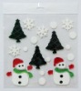 snowman for christmas decoration TPR gel window home sticker