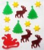 Wholesale Christmas decoration self-adhesive sticker home Window TPR gel sticker