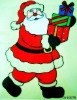 Wholesale christmas window sticker with glitter