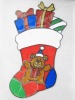 Wholesale Christmas Stocking PVC window sticker