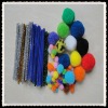 Wholesale factory price hot selling pompons poms,christmas decoration poms glitter poms