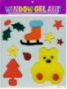 Wholesale TPR window gel stickers with christmas bear (LD-B2361)