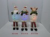 Wholesale ceramic christmas hanging decoration with LED light