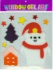 Wholesale TPR window gel stickers with christmas bear (LD-B2364)