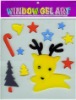 Wholesale TPR window gel stickers with christmas deer(LD-B2360)