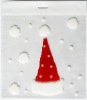 Wholesale Santa cap for Christmas deocation TPR gel window home sticker