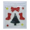 Wholesale gel sticker of tree and boots for christmas dexoration window TPR sticker